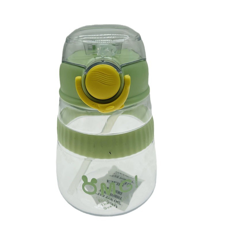 Espacio de Weilong-9019 Taza Linda taza de plástico taza de agua caliente de mano 500ml taza de agua de la paja de la Oficina del estudiante