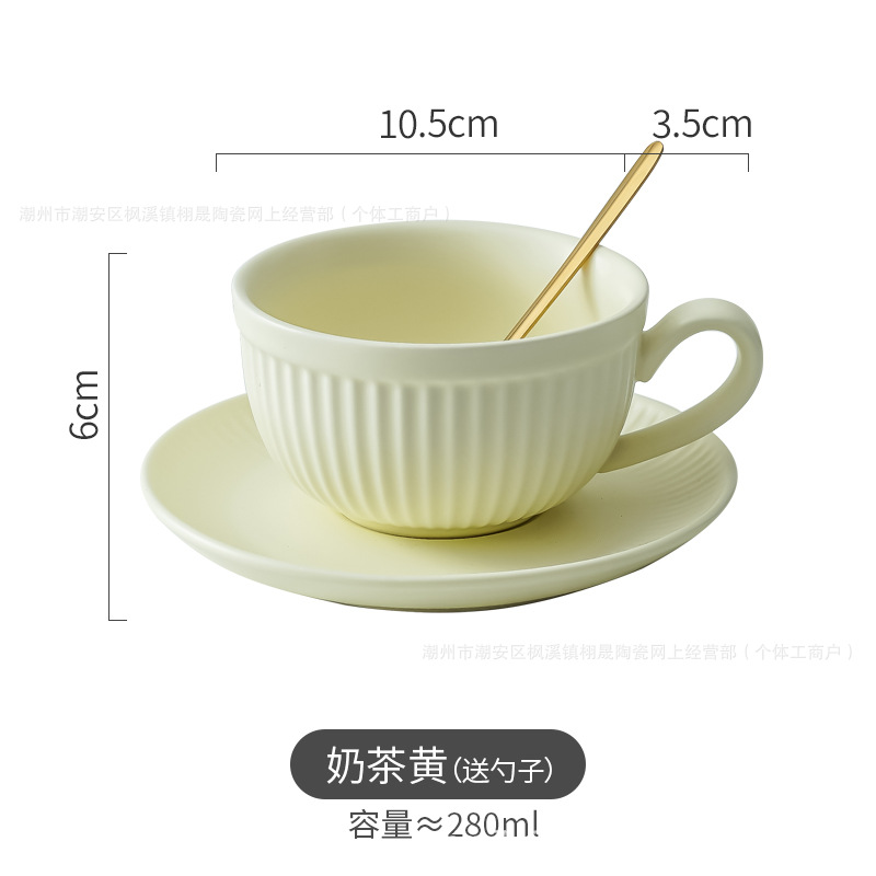 ins net viento rojo cerámica taza de café plato conjunto de taza de café taza de café taza