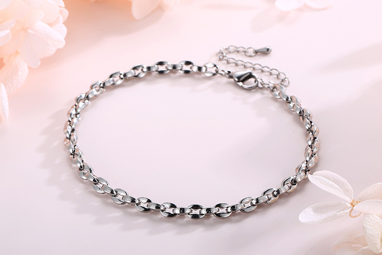 European and American fashion simple stainless steel metal chain ladies anklet wholesalepicture10