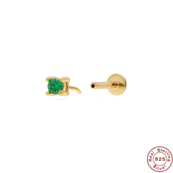 Single golden #2 green diamond