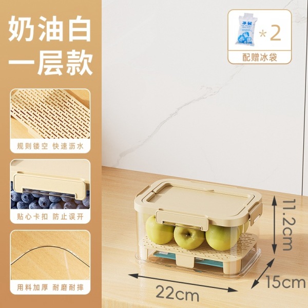 Caja de preservación portátil portátil al aire libre picnic cesta de mano caja de bento camping primavera caja de preservación de frutas portátil