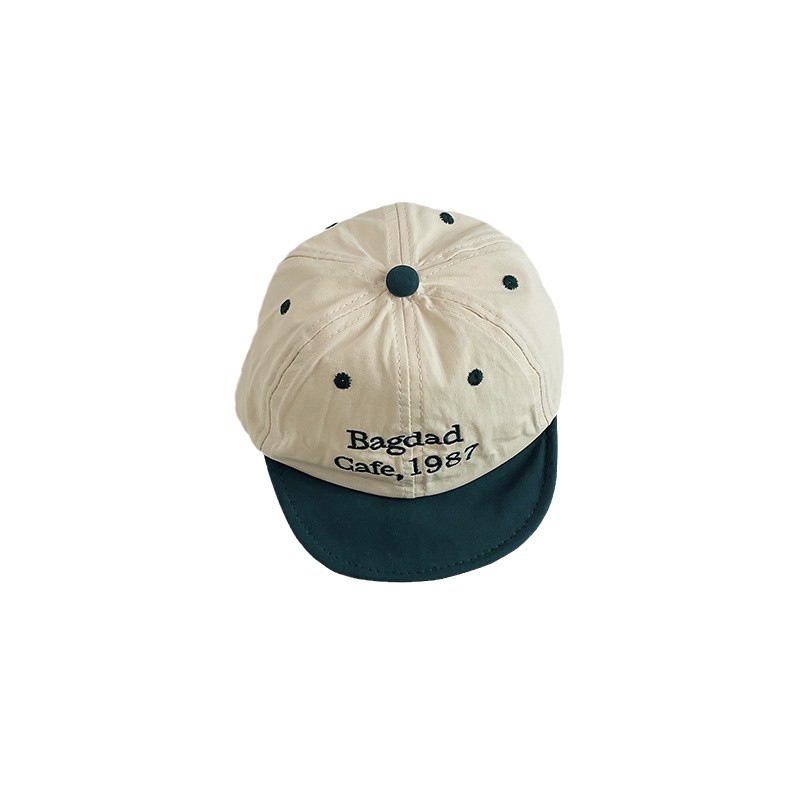 ins sombrero de boca de pato para bebés coreanos retro letras extranjeras bebés sombrero de ala suave para bebés viajar sombrero de sombra de marea