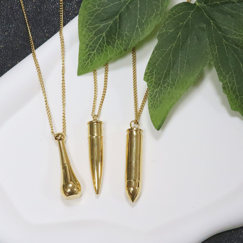 Fashion Bullet Stainless Steel Plating Pendant Necklace 1 Piece