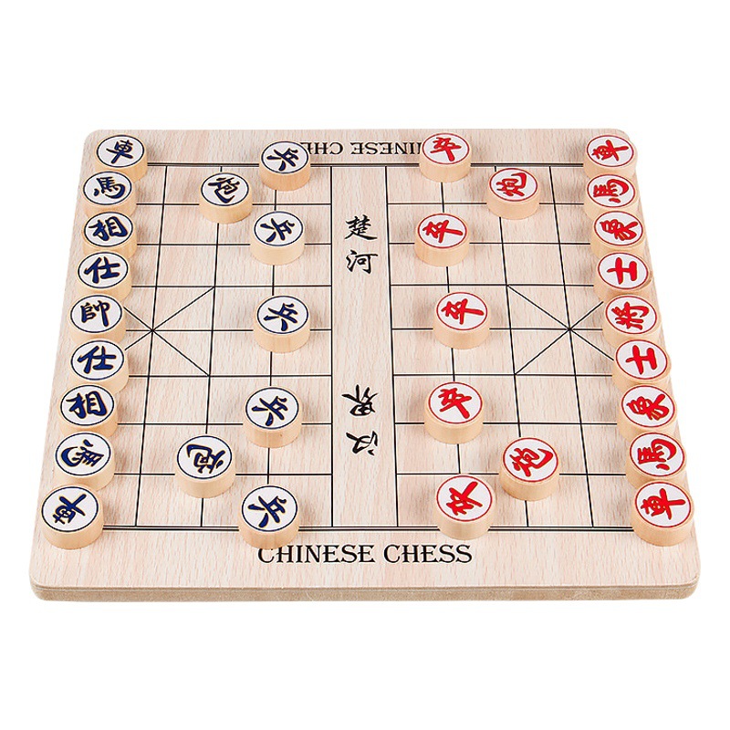 Madera grande dos en uno juego de ajedrez gobang volando ajedrez juego de escritorio interactivo entre padres e hijos suministro directo de fábrica