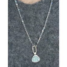 新中式气质经典弥勒佛吊坠项链女士轻奢简约百搭感锁骨链时尚玛瑙