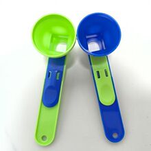 新款创意漏勺跨境泡奶器便携健身蛋白粉滑动勺塑料咖啡防漏勺批发