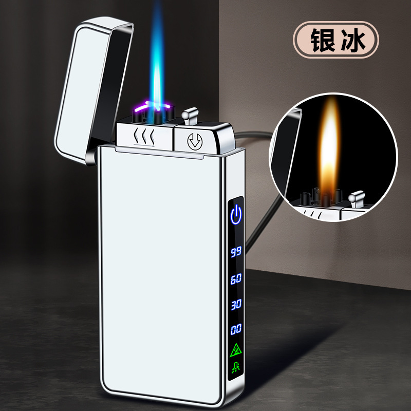 2021ガス電三火金属防風充電ライター個性創意ブーム彼氏プレゼントクロスボーダー|undefined