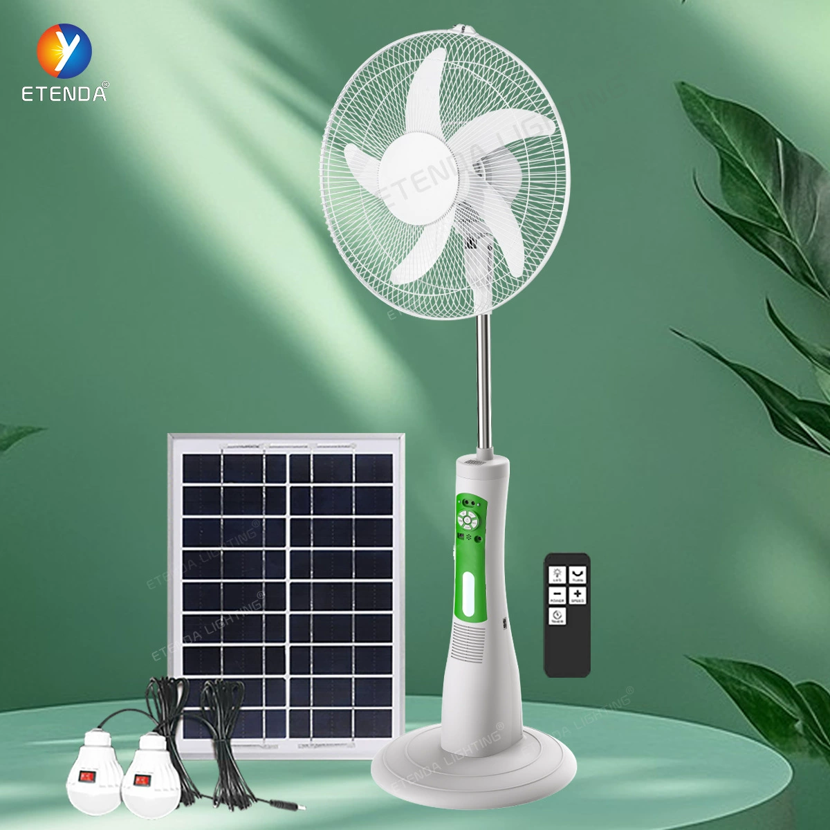 Спот solarfan солнечный вентилятор 16-дюймовый пол с регулируемой скоростью ветра Солнечная панель с лампочкой Bluetooth