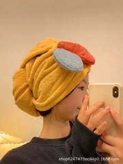 Bow Princess Hair Drying Hat Towel Cute Ears Shower Cap Wipe Hair Water Absorbent Quick-drying Long Hat Wraps Turban