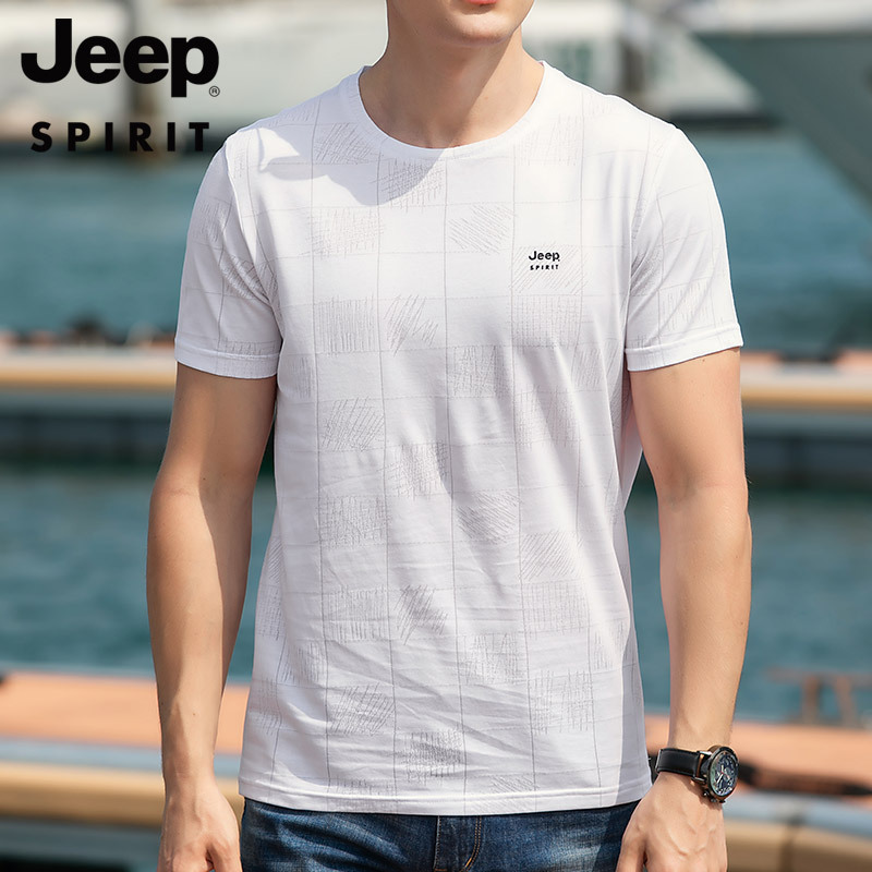 一件代发JEEP SPIRIT圆领短袖T恤JPTX21608