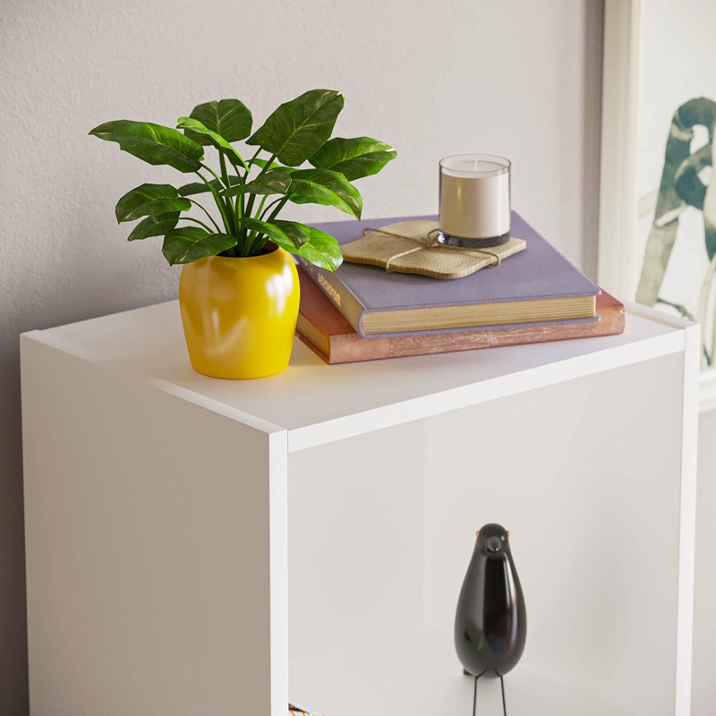 Estantería para niños blanco simple sala de estar piso hogar estantería de almacenamiento simple