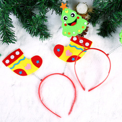 Christmas bow DIY kids' handmade material kit Christmas wreath gift kindergarten decoration props