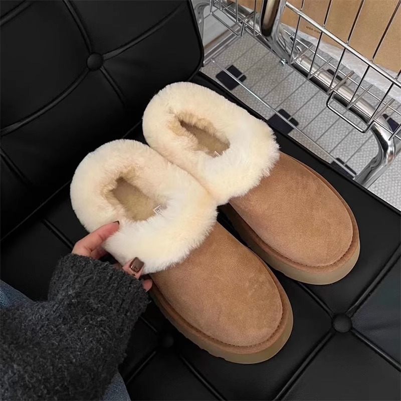 2023 Autumn/winter New Internet Red Thick Sole Fur Snow Cotton Shoes_voghion.com