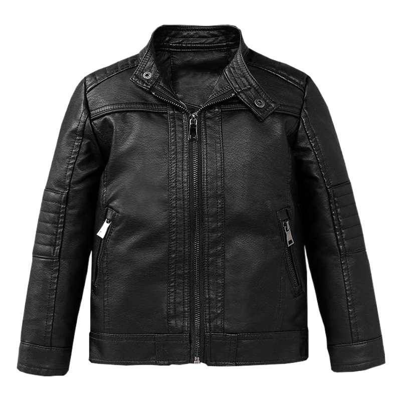 Ropa para niños chaqueta de cuero para niños y niñas chaqueta de cuero 2024 Primavera y otoño nuevos niños grandes niños chaqueta de motocicleta para niños