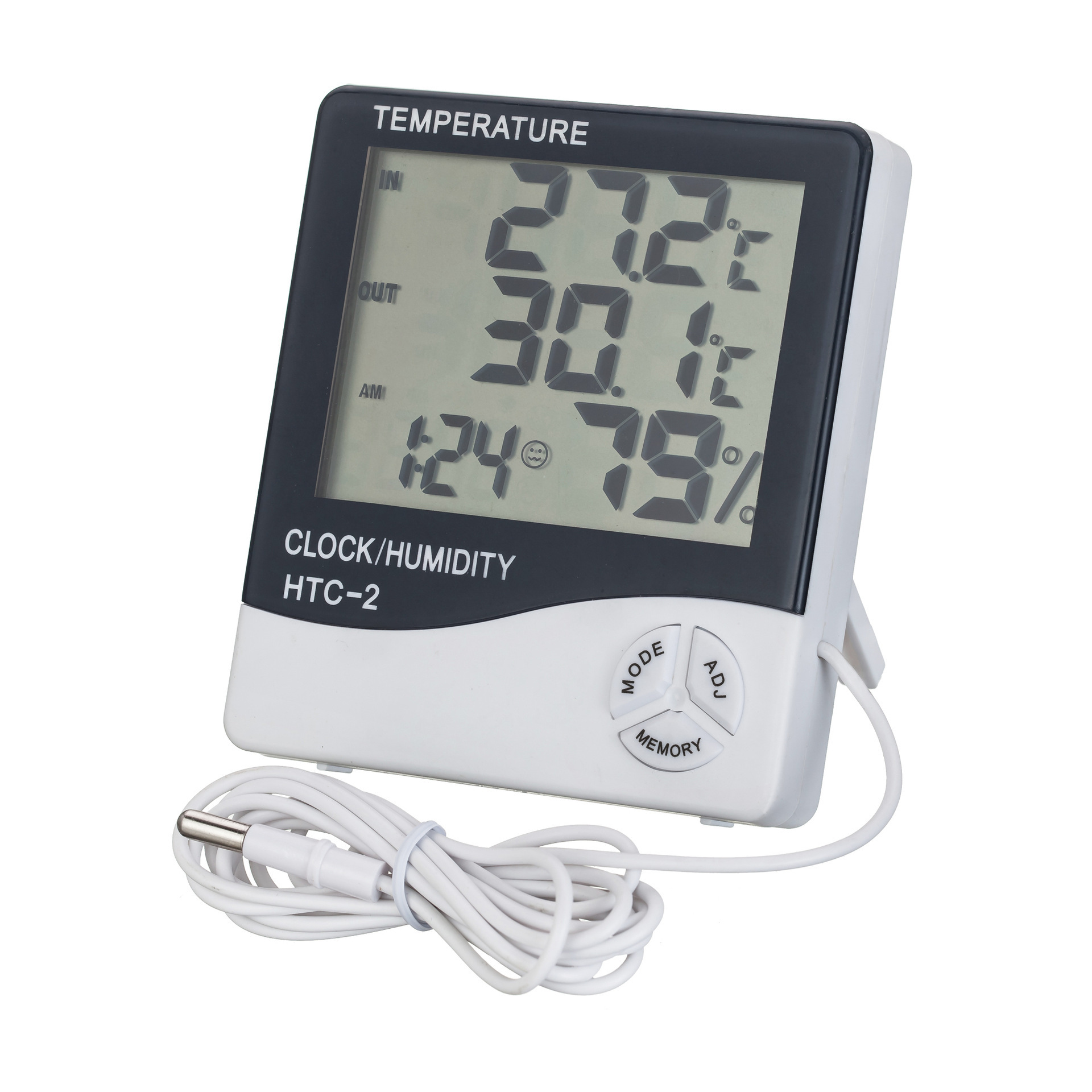 Medición transfronteriza de la nueva pantalla de color temperatura y humedad doméstica multifunción sonriente pantalla digital electrónica temperatura y humedad