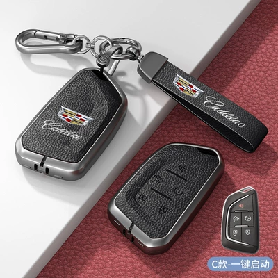 Covers Xt5 Xt6 Xt4 | Car key bag - standard-type-c-one-click-start-noble-black-zinc-alloy-shell-hardware-bracelet