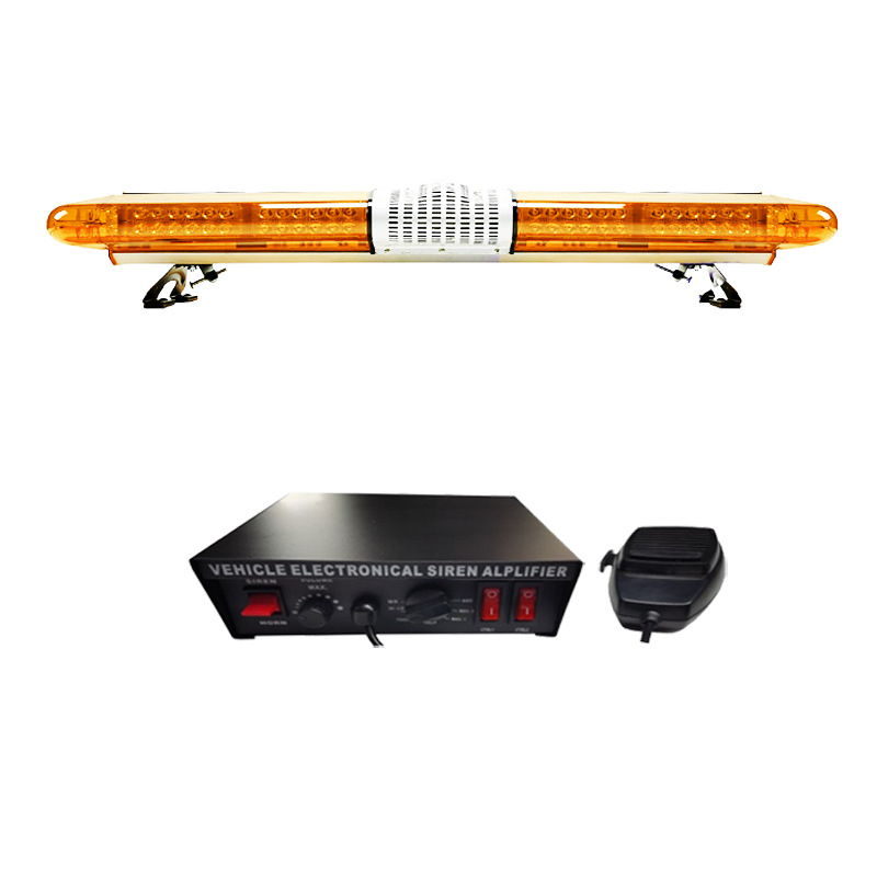High-power LED long-row warning light strobe light 1.2m Ultra-bright strobe light + speaker + siren JH300E
