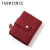 Wallet with zipper, fashionable short shoulder bag, Korean style