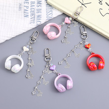 小众新款立体音乐耳机包包挂件个性百搭蝴蝶钥匙扣挂饰手机挂件女