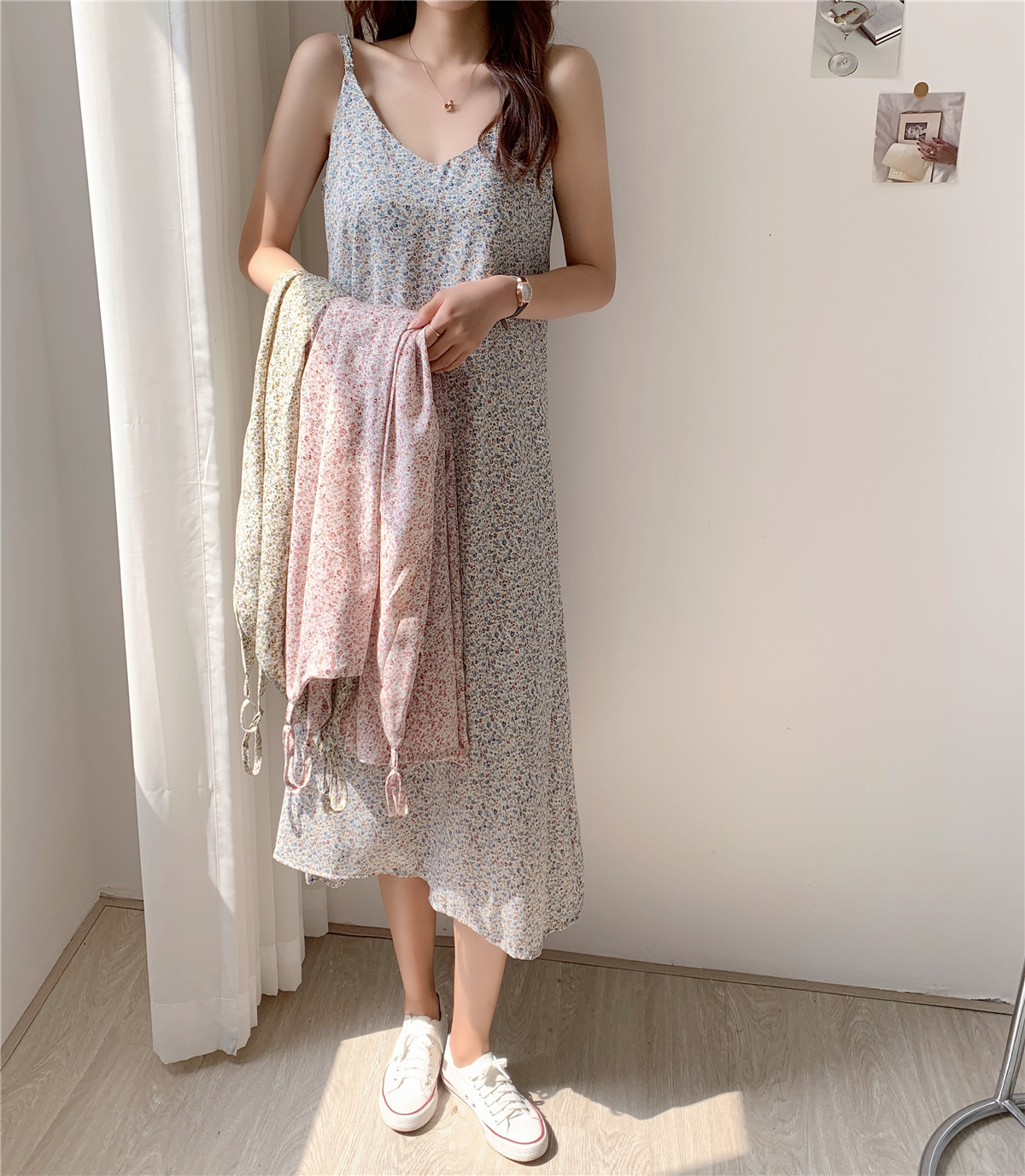 summer temperament floral mid-length skirt NSFYF56261