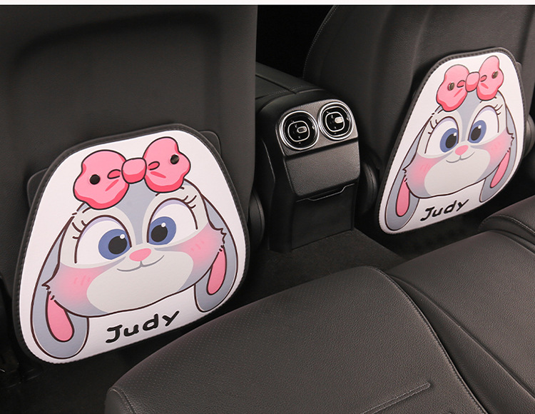2024 car seat cushion four seasons universal seat back four seasons universal cute cartoon high-end car seat back anti-kick pad