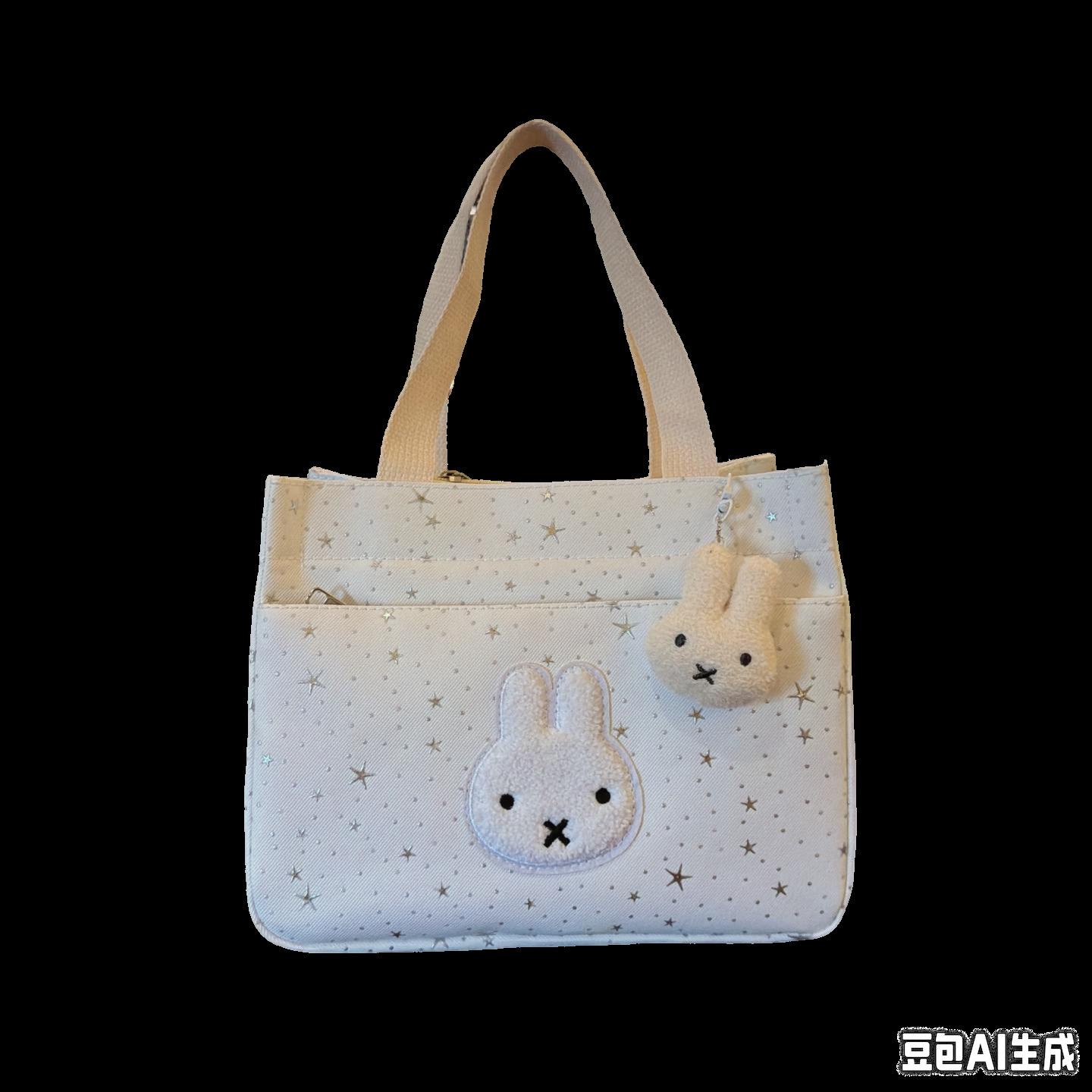 日系星星米菲兔手提包 ins学生党甜美少女心手拎包妈咪通勤便当包