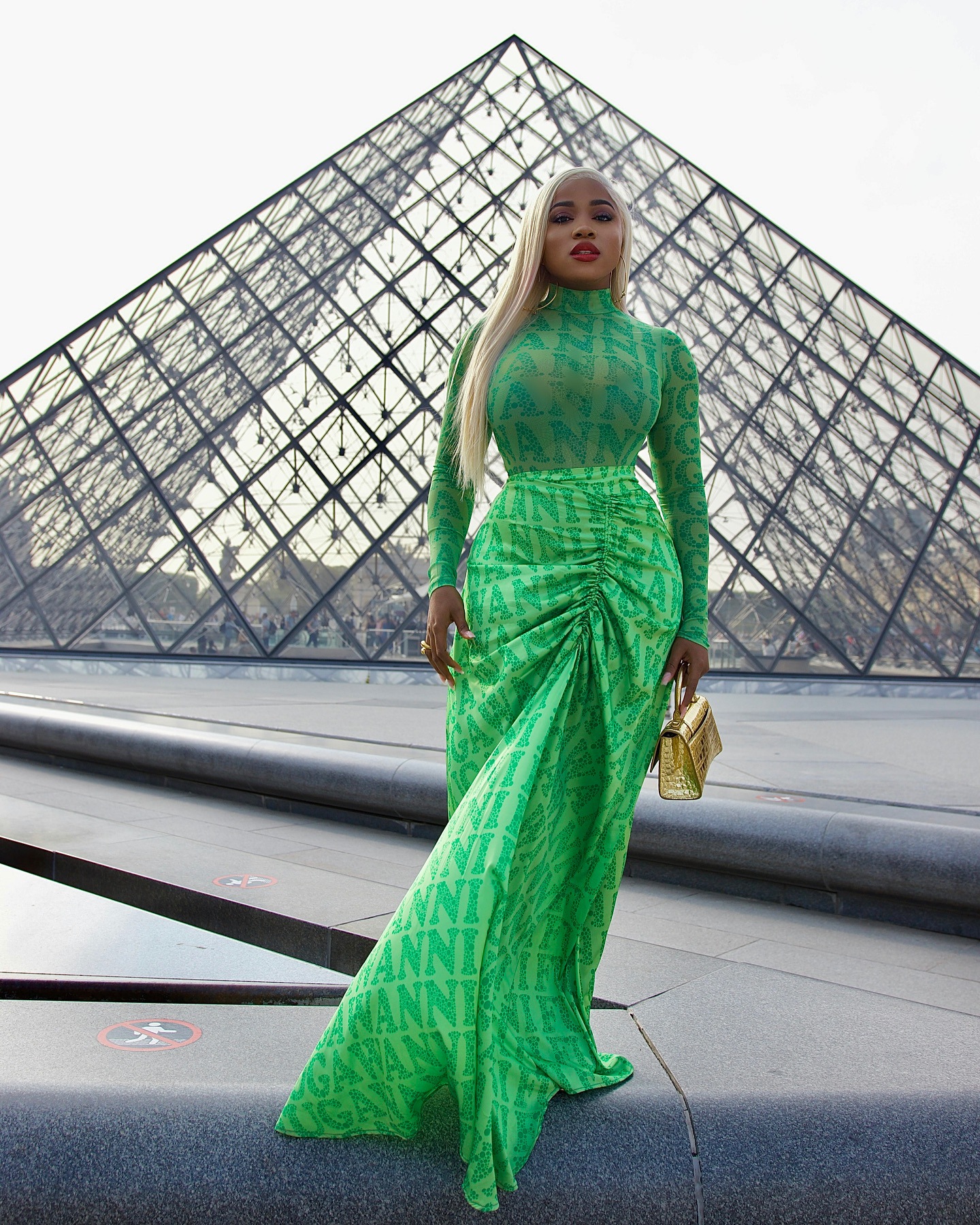 Y6050 Cross-Border European And American Women's Fashion Autumn Winter New Mesh Top Ruched Slim Long Skirt Two-Piece Set_ecoleips.com