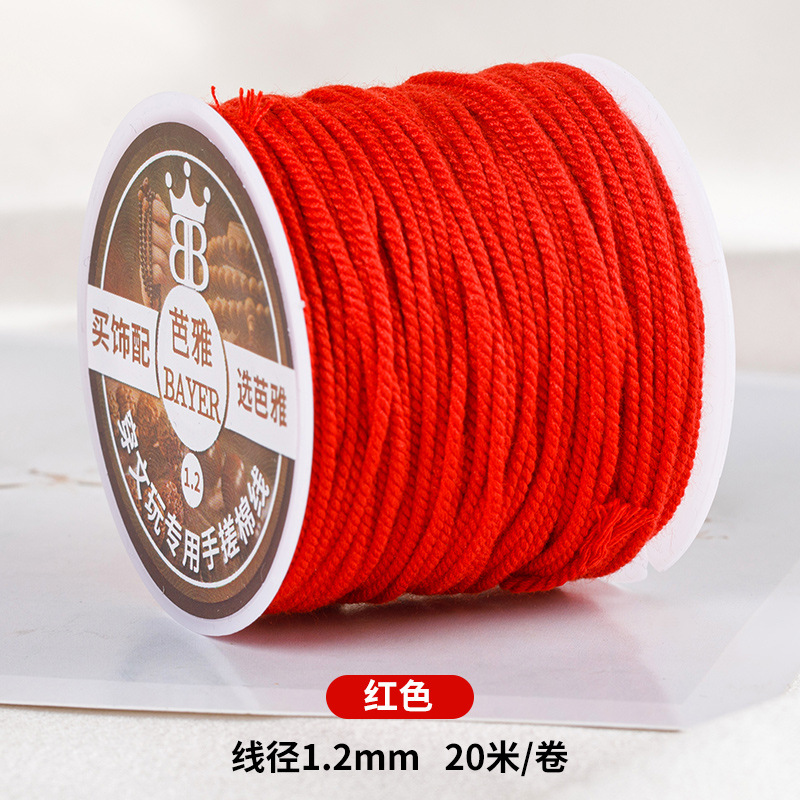 China nudo especial de cuerda roja hecha a mano DIY cuerda roja cadena cuerda trenzada anillo pulsera collar cuerda roja línea 5