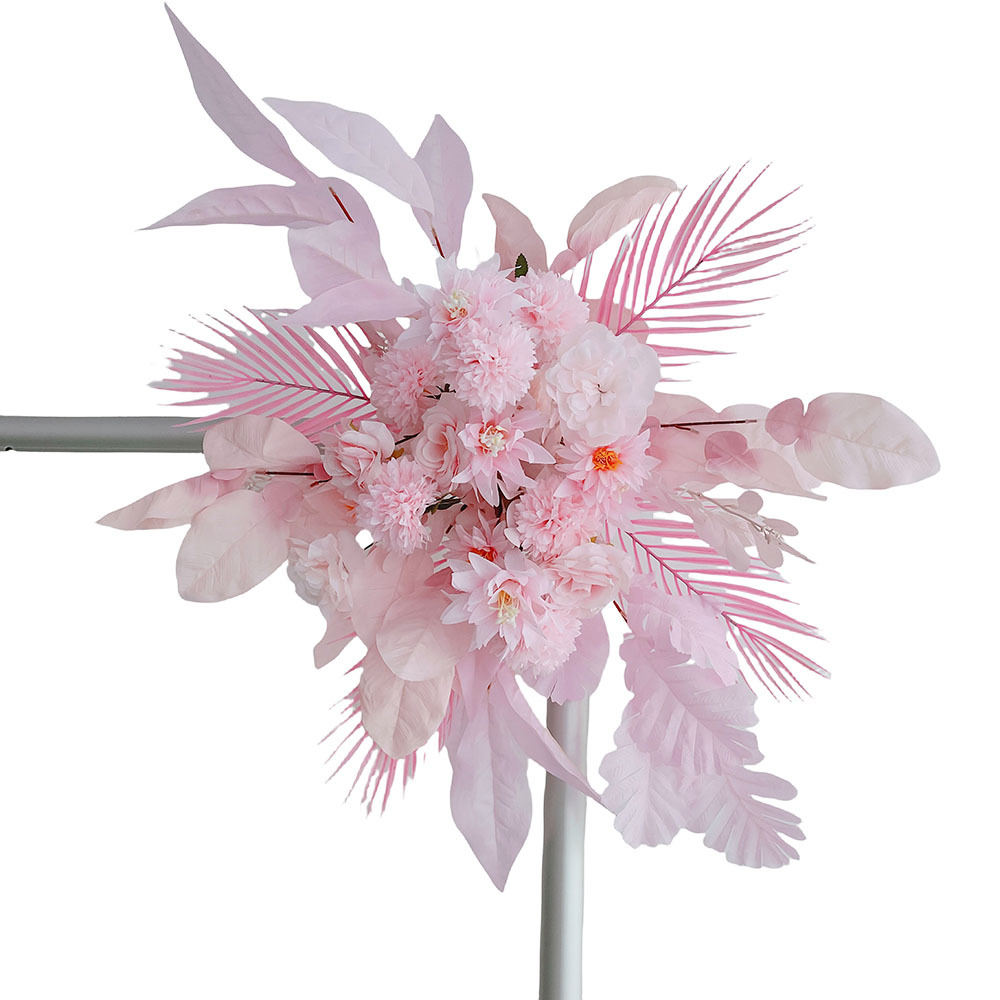Flores de simulación decorativas arco transfronterizo guía flor de bienvenida tarjeta de agua rosa flores de fondo de boda