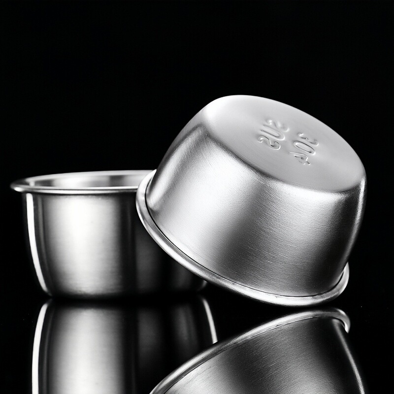 40/50/70ML ソースカップ 304 ステンレス鋼ディップソーサー蓋付き漏れ防止サラダドレッシングディップソーサーソースソーサー|undefined
