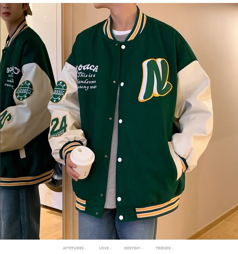 Giacca baseball uomo stile casual per primavera e autunno_voghion.com