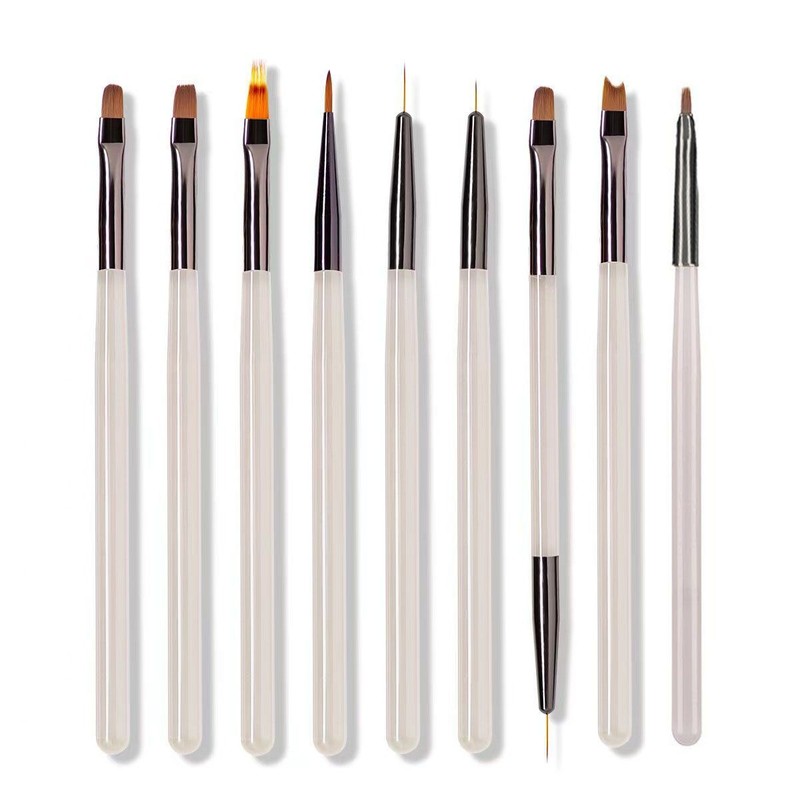 新しい和風マニキュアブラシセット、ペイントドローペン、マニキュア光療法、フラワーブレンディングブラシ、スイープペン|undefined