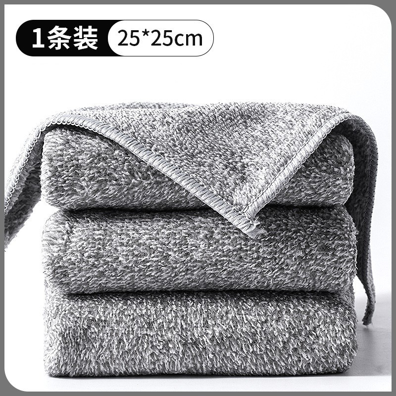 잠금 가장자리 대나무 숯 천 25*25cm