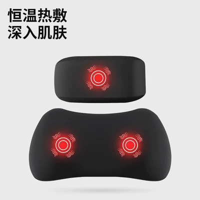 Waist support, Soothing Headrest - massage-and-heating-model-dark-night-black-headrest-and-waistrest-set
