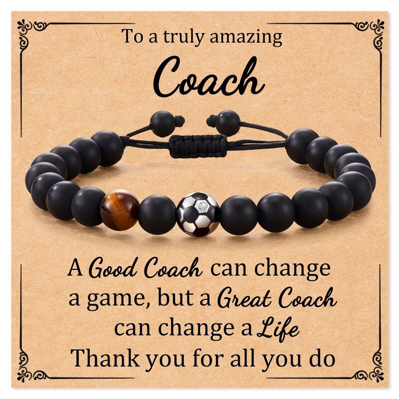 Men's Black Matte Bracelet with Alloy Football Pendant and Yellow Tiger Eye Stone, Fan Gift Bracelet, Black Matte Football Bracelet Men's Black Matte Bracelet with Alloy Football Pendant and Yellow Tiger Eye Stone, Fan Gift Bracelet, Black Matte Football Bracelet