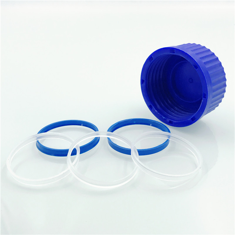 替代SCHOTT肖特 进口蓝盖瓶蜀牛试剂丝口瓶用GL45 蓝色倾倒环 防