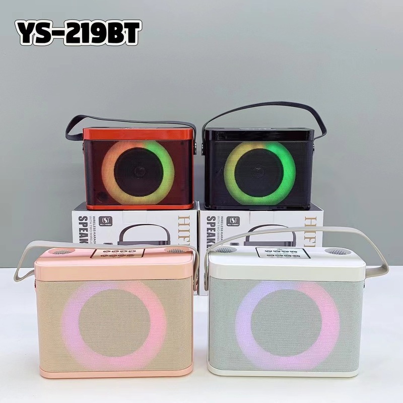 YS219BT手提蓝牙音箱家庭低音炮双麦克风无线话筒手机K歌蓝牙音响|undefined