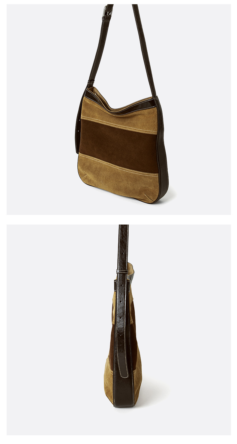 Stylish Single Strap Handbag Genuine Leather Crossbody Tote Bag_voghion.com
