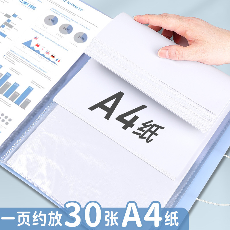 A4卡通资料册插页文件夹学生试卷收纳袋透明奖状收集册孕检收纳册|undefined