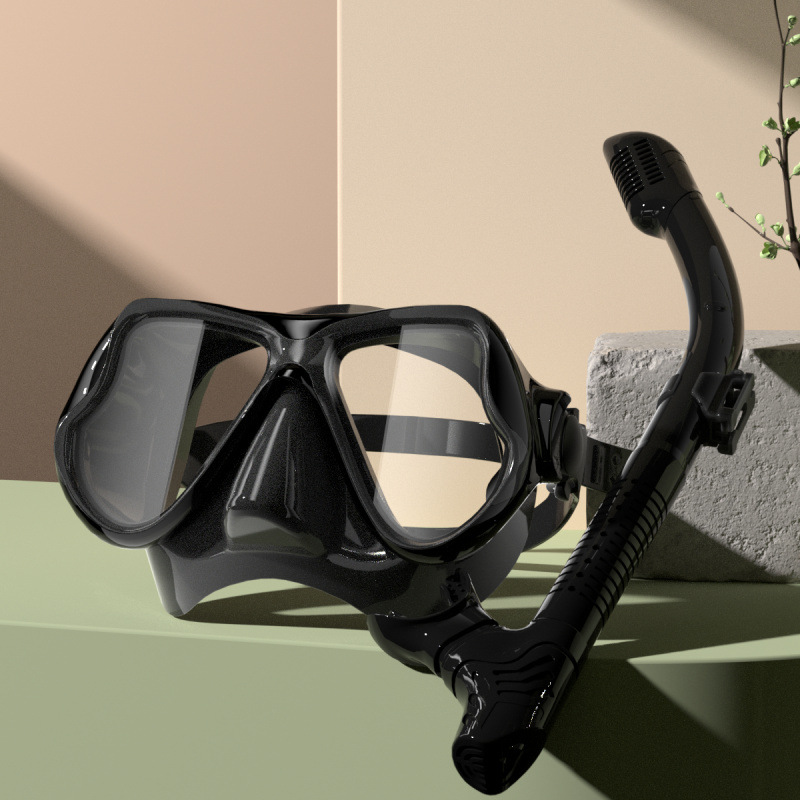 블랙 마스크 + 마우스피스 스노클 일체형 [완전 건식]