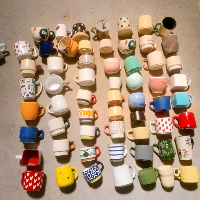 Foreign Trade Export Blind Box Gift Ceramic Cup Coffee Universal Cup Water Cup Mug Tea Cup Ring Rural Market