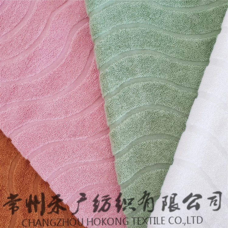 【厂家生产】新品推荐TC提花毛巾布 包袋帽子用料毛圈提花料