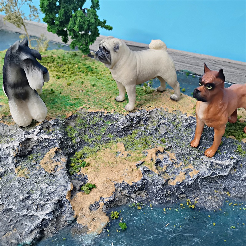 Simulación cognitiva de los niños modelo de perro mascota Labrador Shiba Inu samoye Schnauzer perro Lobo decoración juguete