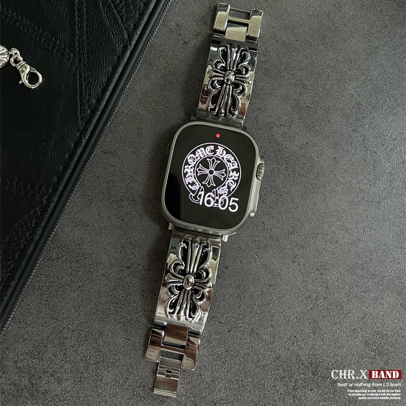 Crow Heart Bracelet Metal Watch Strap Suitable for Apple S10 Watch S11Iwatch9 New Model Applewatch8Se Crow Heart Bracelet Metal Watch Strap Suitable for Apple S10 Watch S11Iwatch9 New Model Applewatch8Se