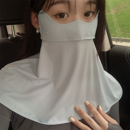 Branded full face sunscreen mask for women, neck covering, anti-UV veil, breathable face mask