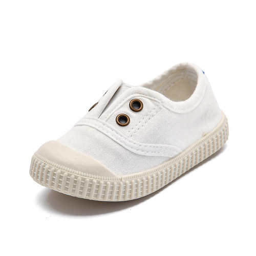 TS slip-on children's shoes children's canvas shoes low-top 2024 spring and autumn boys and girls kindergarten indoor shoes