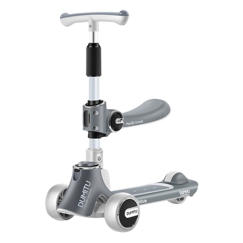 Новый Детский самокат-самокат, трехколесный, 1-3-6 лет, может сидеть Складная Игрушечная машина три-в-одном