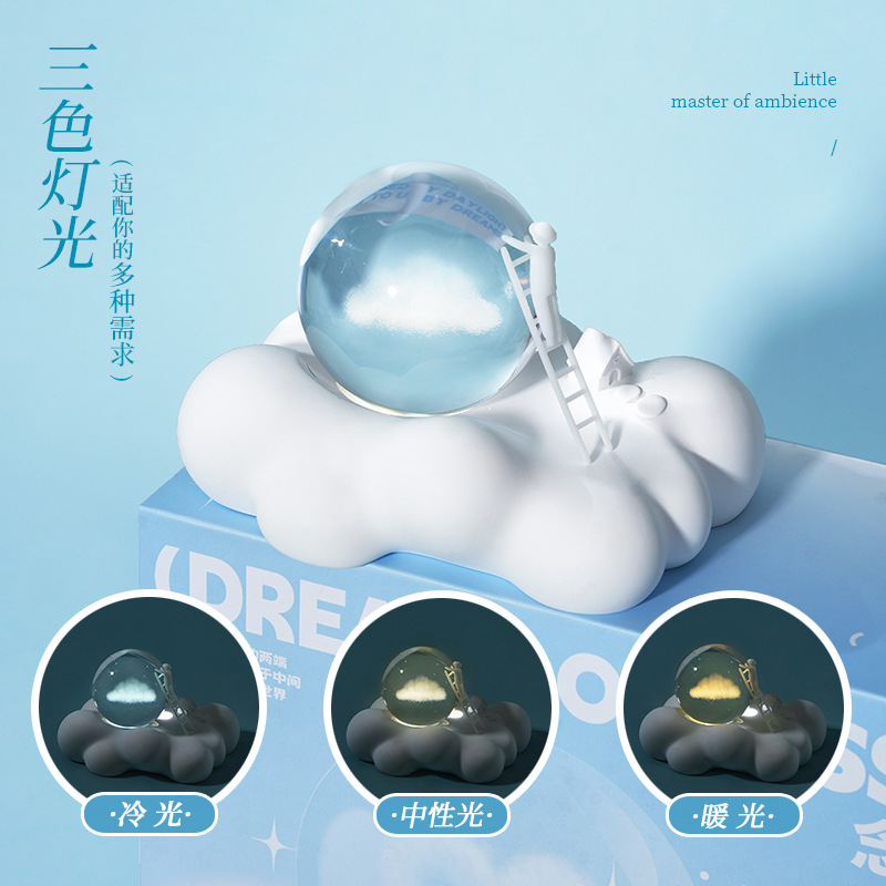 水晶球香薰摆件小夜灯香薰灯创意生日礼物女生实用香薰氛围灯礼物|undefined