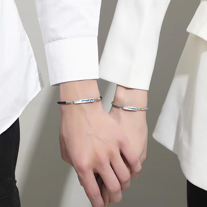 Heartbeat Bracelet For Couples Long Distance Relationship Gift_voghion.com