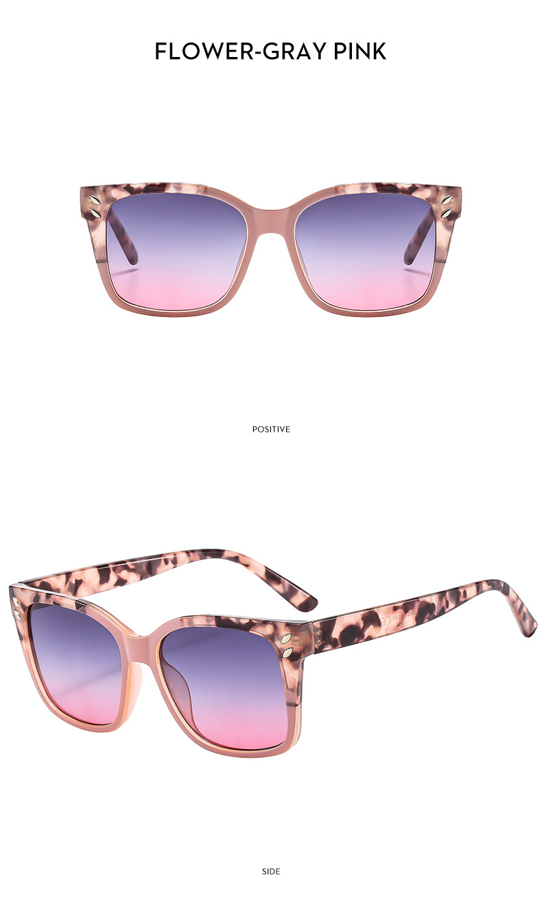 Nuovo abbinamento di colori per uomo e donna, lenti piatte resistenti ai raggi UV, occhiali da sole casual alla moda_voghion.com